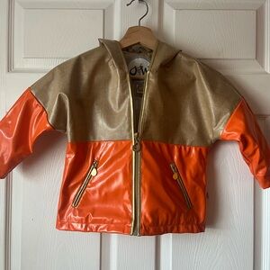 Tan and Orange Kids Raincoat
